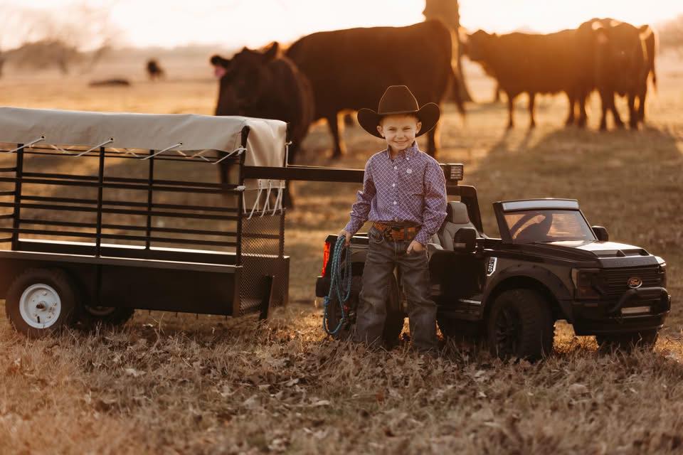 Cowboy Toys Metal Trailers For Kids 24V Trucks, 4 Wheelers, Go Carts